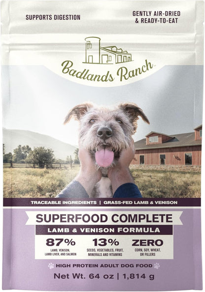 By Katherine Heigl- Superfood Complete Beef Formula Adult Dog Food, Air-Dried, High Protein, Zero Fillers, Superfood Nutrition