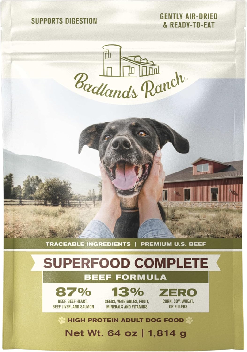 By Katherine Heigl- Superfood Complete Beef Formula Adult Dog Food, Air-Dried, High Protein, Zero Fillers, Superfood Nutrition