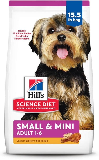 Hill's Science Diet Small & Mini, Adult 1-6, Small & Mini Breeds Premium Nutrition, Dry Dog Food