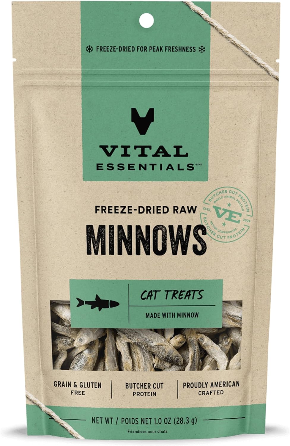 Vital Essentials Freeze Dried Raw Single Ingredient Cat Treats, Chicken Hearts