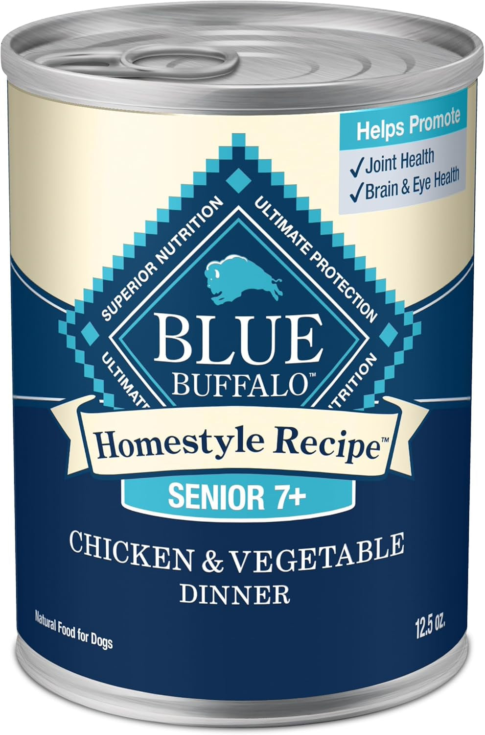 Homestyle Recipe Senior Wet Dog Food, Made with Natural Ingredients, Chicken Dinner with Garden Vegetables, 12.5-Oz. Cans (12 Count)