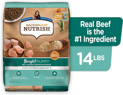 Rachael Ray Nutrish Bright Puppy Premium Natural Dry Dog Food, Real Chicken & Brown Rice Recipe