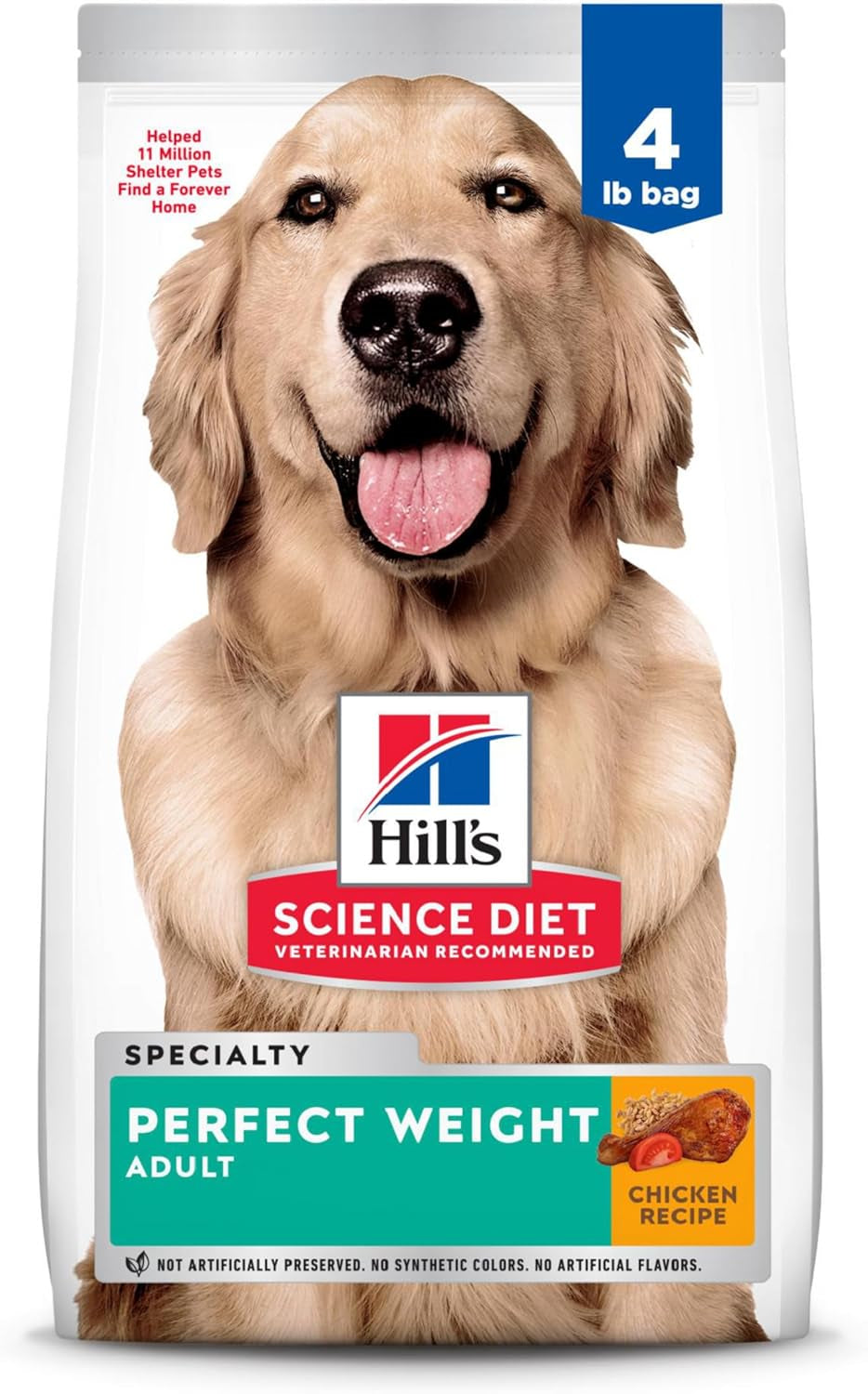 Hill'S Science Diet Perfect Weight, Adult 1-6, Weight Management Support, Dry Dog Food, Chicken Recipe