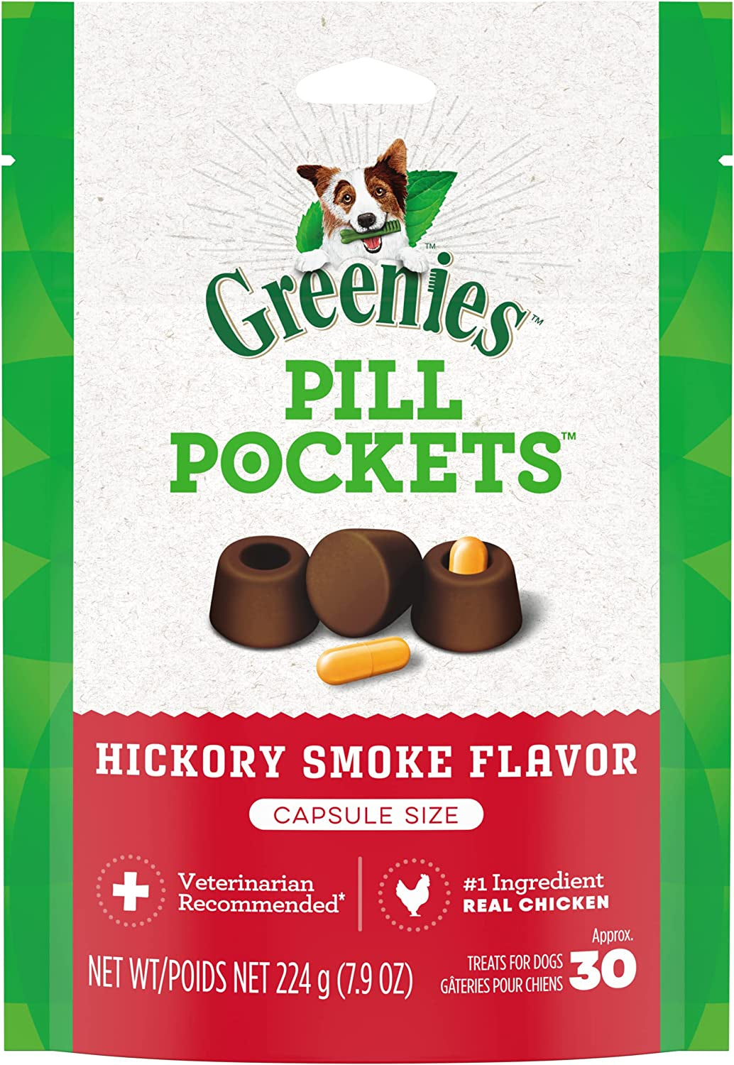 Chicken Flavor Capsule Size Pill Pockets Treats for Dogs