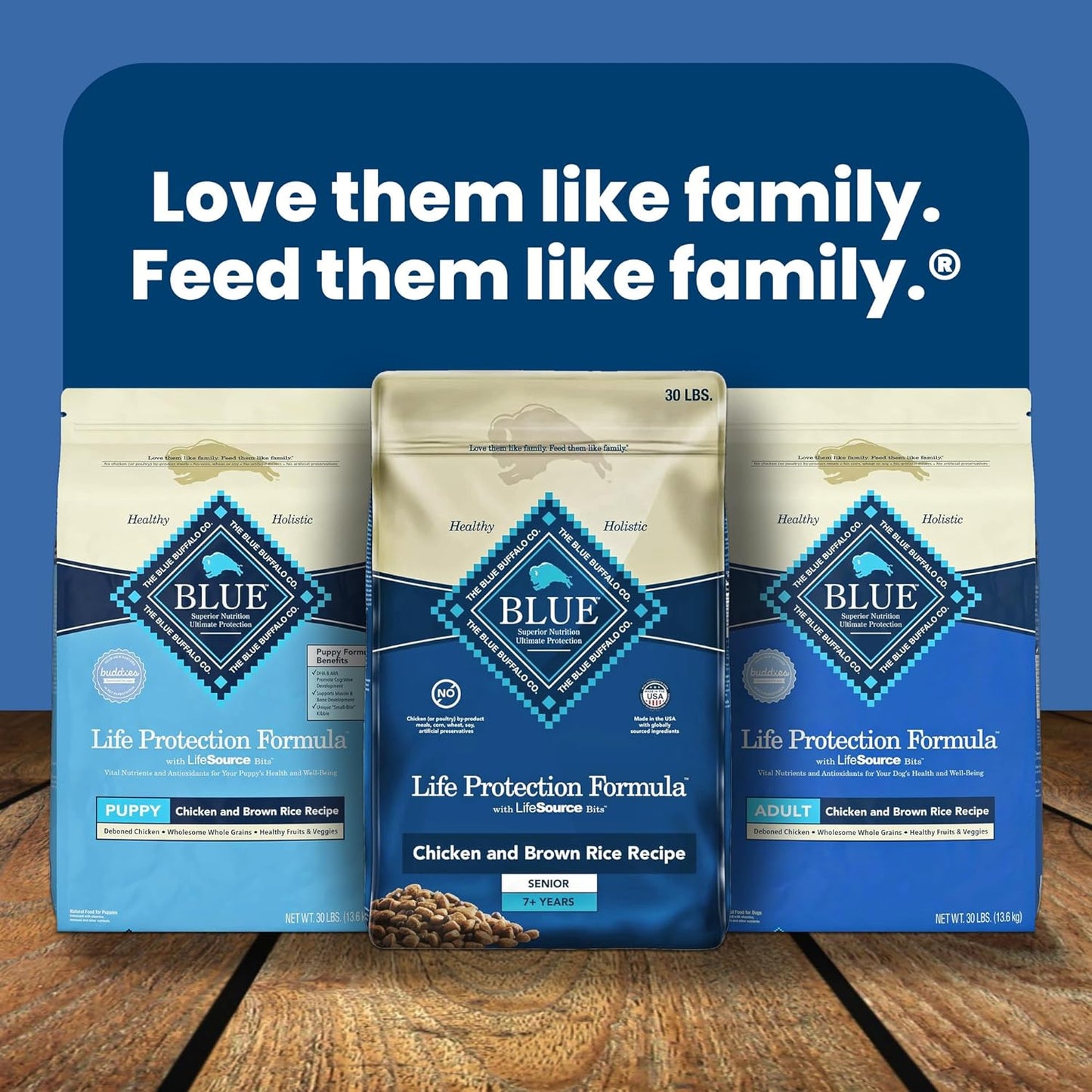 Blue Buffalo Life Protection Formula Large Breed Adult Dry Dog Food, Promotes Joint Health and Lean Muscles, Made with Natural Ingredients