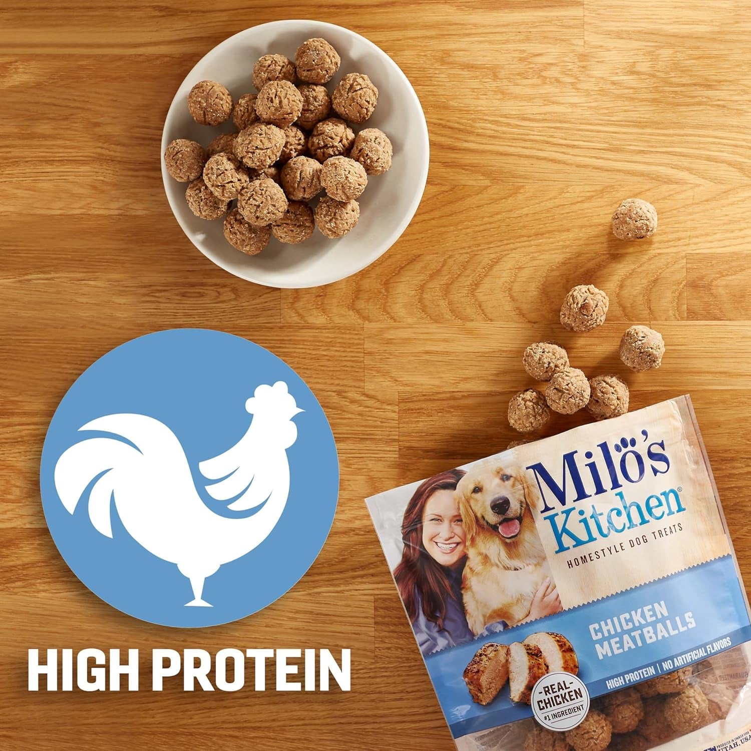 Milo'S Kitchen Homestyle Dog Treats, High Protein, No Artificial Flavors