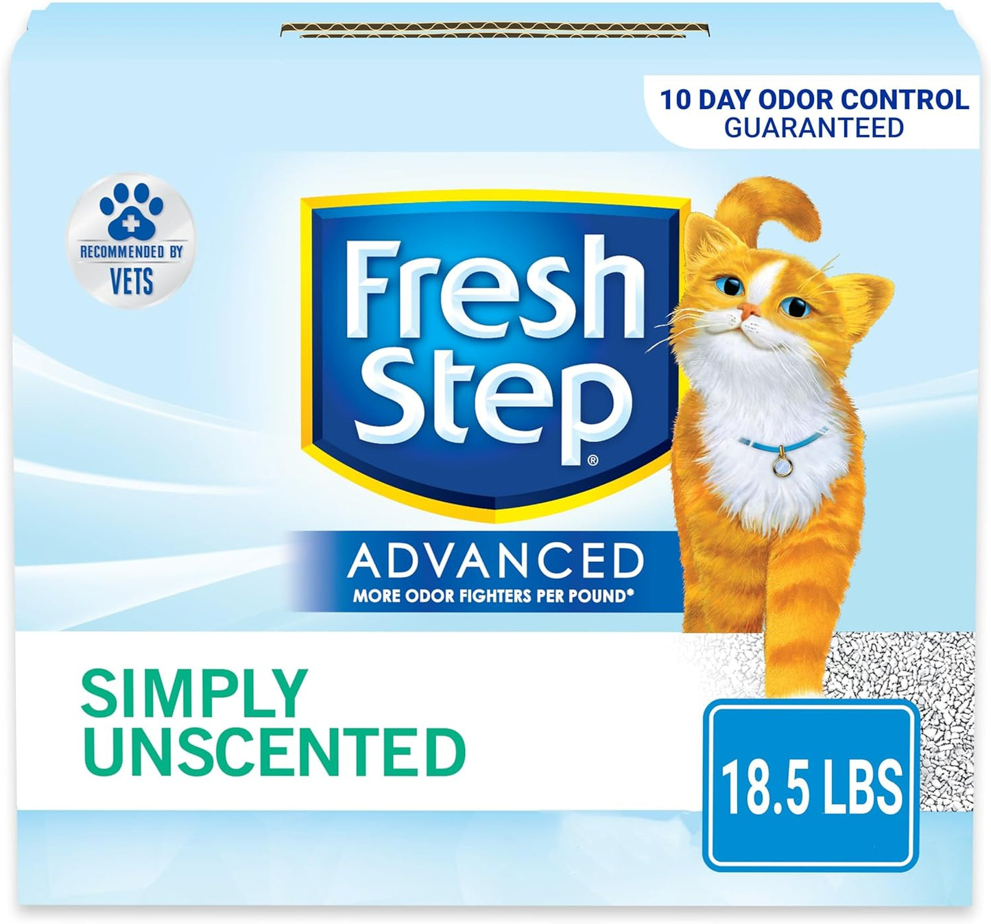 Fresh Step Advanced Simply Unscented Clumping Litter, Fresh Step Unscented Cat Litter Fights Odor on Contact