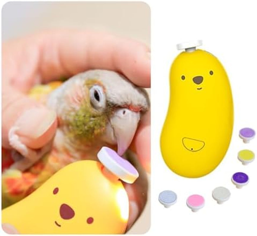 MANON ROSA Bird Nail Grinder, Bird Beak Grinder- Safe and Quiet Bird Nail Care Tool, Complete Grooming Kit for Parrots Conures Cockatiels Finches Parakeets, Premium Beak Maintenance