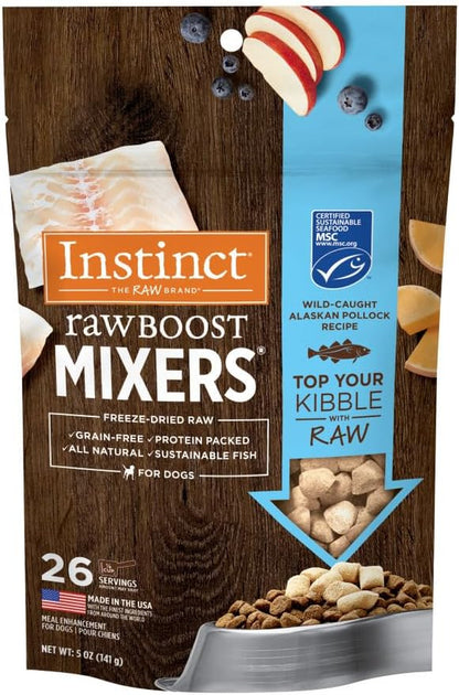 Instinct Raw Boost Mixers Freeze Dried Raw Dog Food Topper, Grain Free, Protein Packed, All Natural, Nothing Artifficial