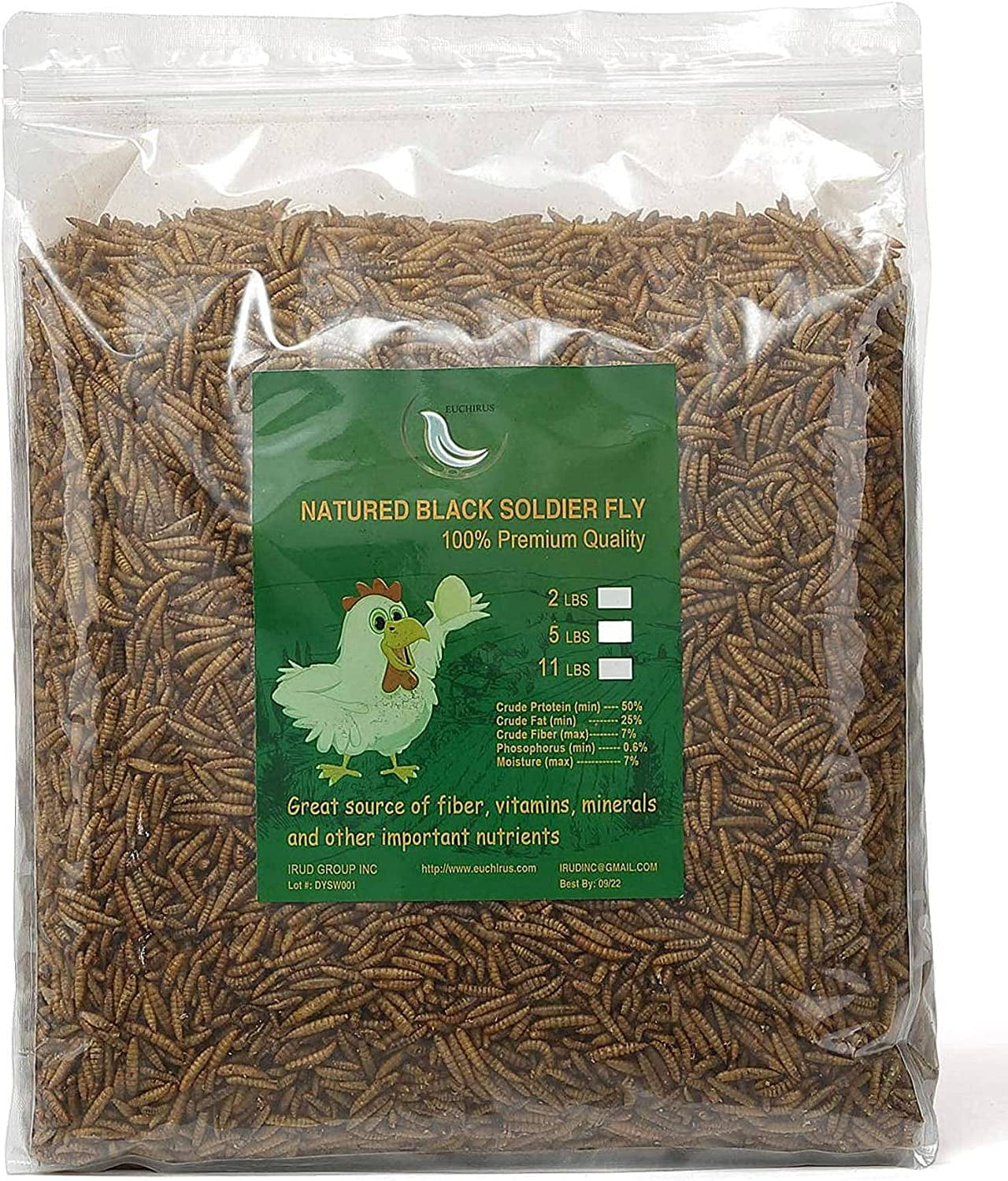 100% Natural Non-Gmo High Protein, Large Size No Moisture, Perfect for Chickens Birds Hedgehog Hamster Fish Reptile Turtles