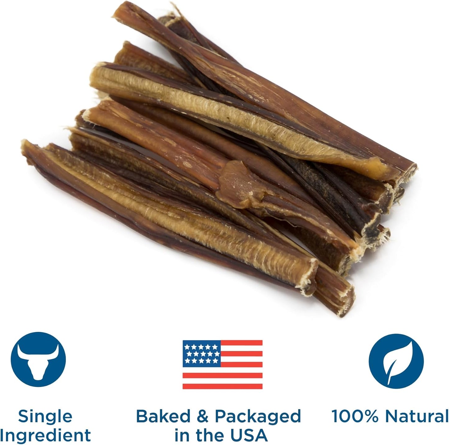 Best Bully Sticks All-Natural Thin Bully Sticks for Dogs - Easily Digestible, 100% Grass-Fed Beef, Grain and Rawhide Free