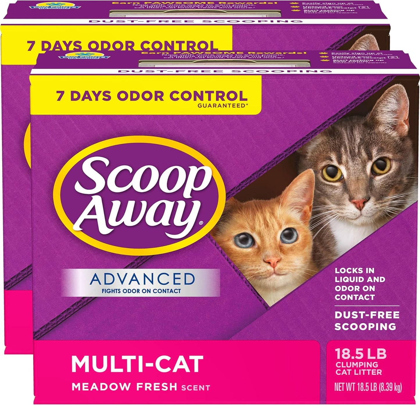 Scoop Away Advanced Multi-Cat Clumping Cat Litter, Meadow Fresh Scent