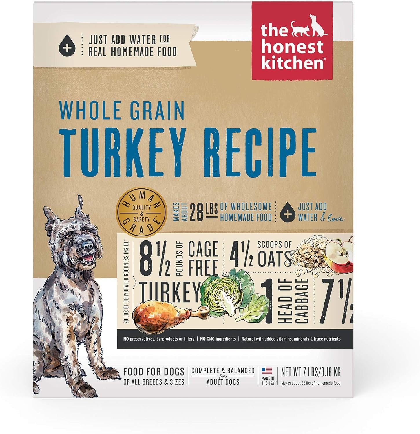 The Honest Kitchen Human Grade Dehydrated Whole Grain Dog Food - Complete Meal or Topper