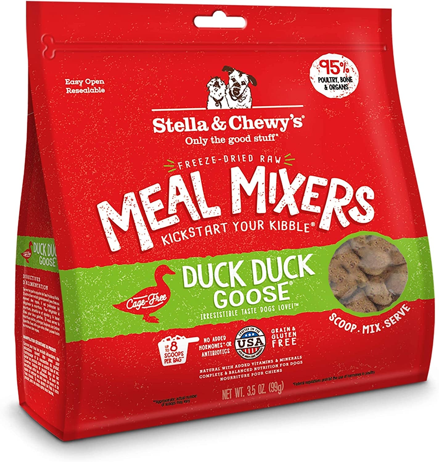 Stella & Chewy'S Freeze Dried Raw Chewy’S Chicken Meal Mixers - Dog Food Topper for Small & Large Breeds - Grain Free, Protein Rich Recipe