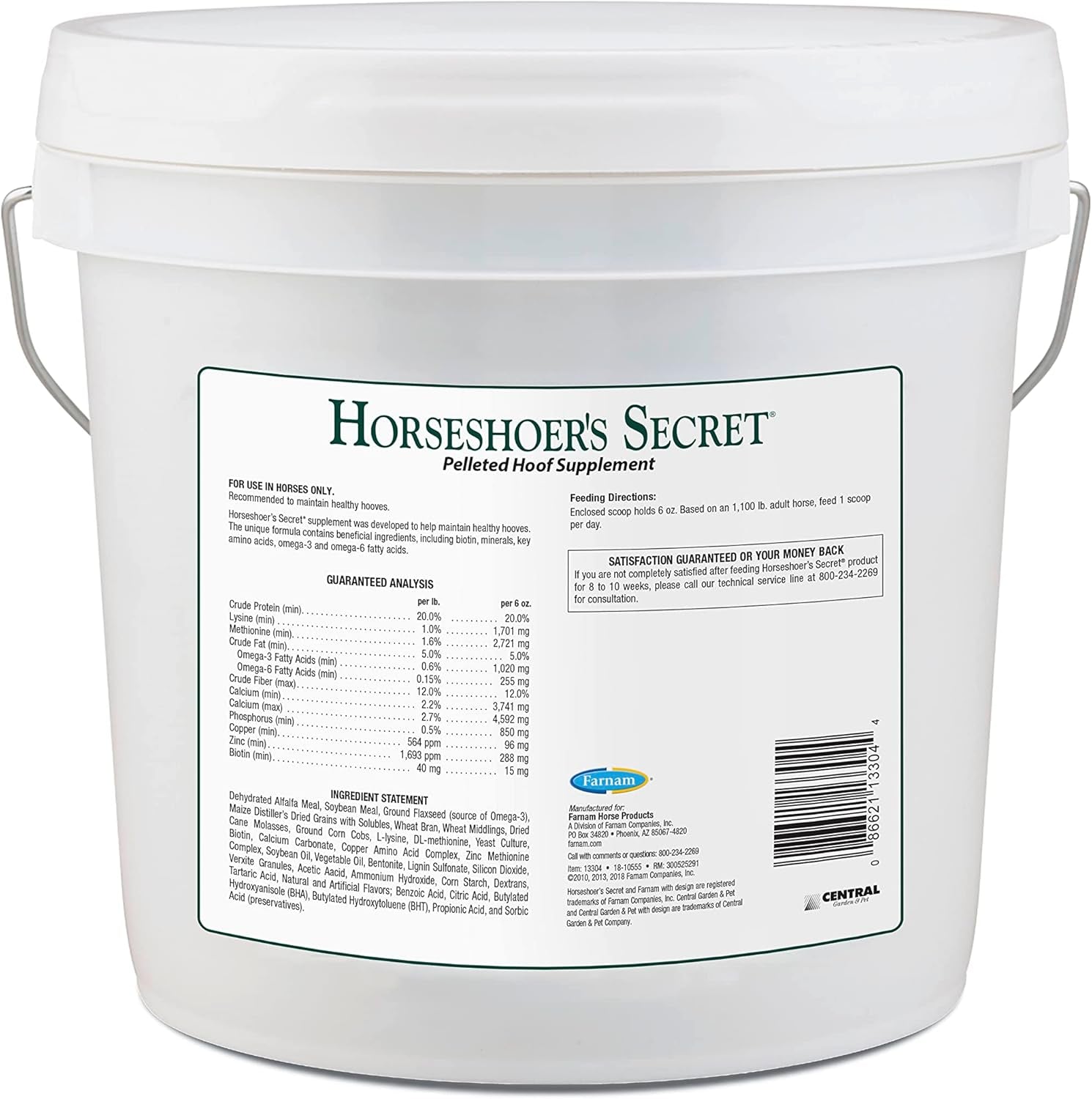 Farnam Horseshoer'S Secret Pelleted Hoof Supplements, Promotes Healthy Hoof Growth, Maintains Hoof Walls & Supports Cracked Hooves