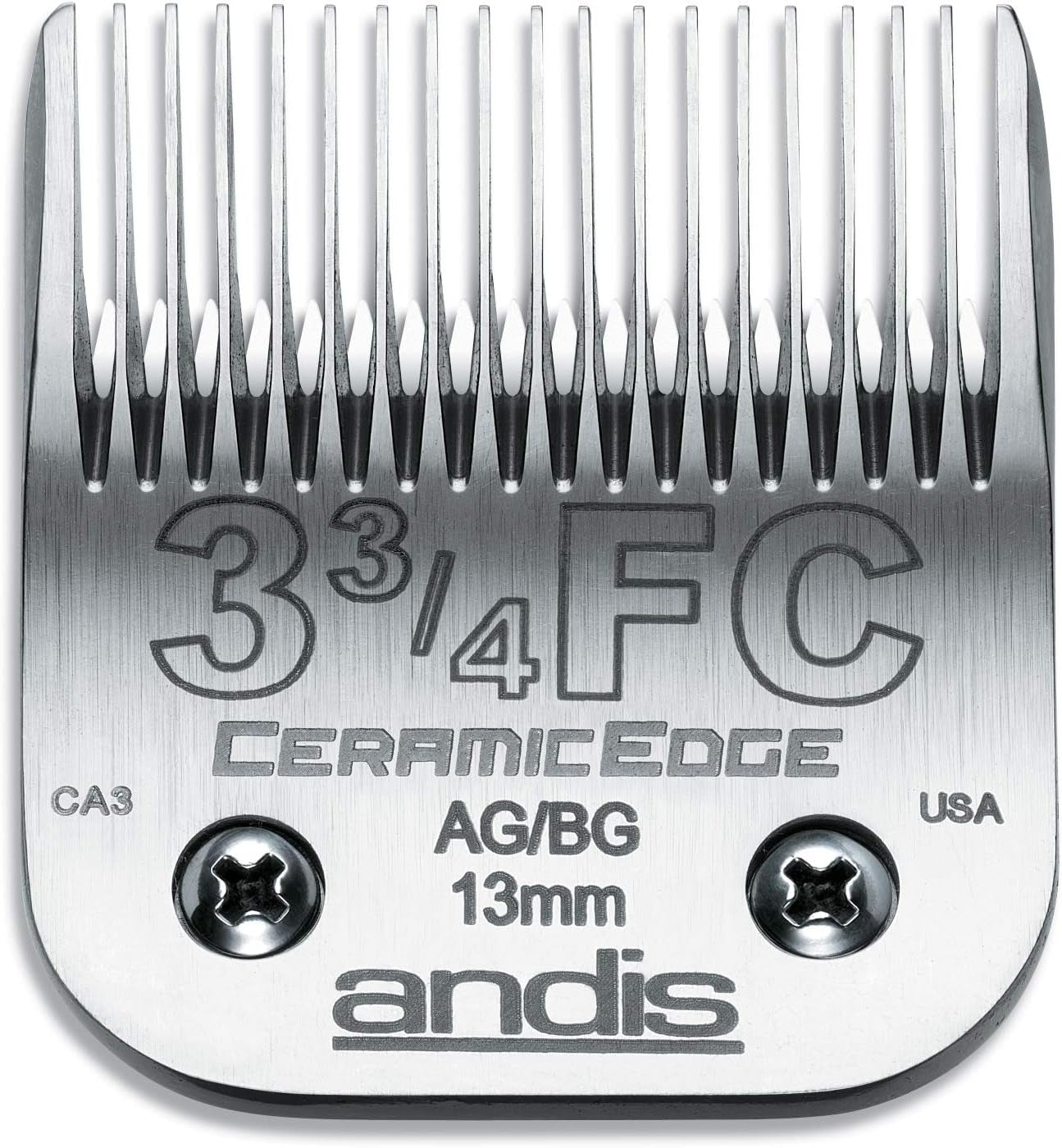 - 64265, Ceramic Edge Detachable Pet Clipper Blade - Comprised of Carbon-Infused Steel, Exclusive Hardening Process - for AGC, BG, DBLC, FHC & BDC Series - 1/100" (0.25Mm) Cut Length, Chrome