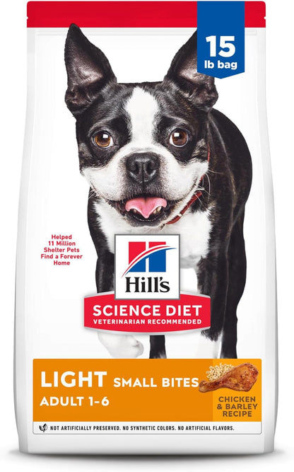 Hill's Science Diet Light , Adult 1-6, Weight Management Support, Small Kibble, Dry Dog Food, Chicken & Barley