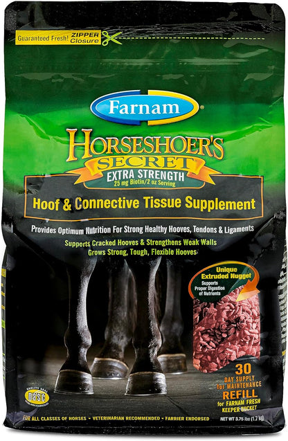 Farnam Horseshoer'S Secret Extra Strength Hoof Supplements & Connective Tissue Supplement, Promotes Strong, Healthy Hooves, Tendon & Ligaments