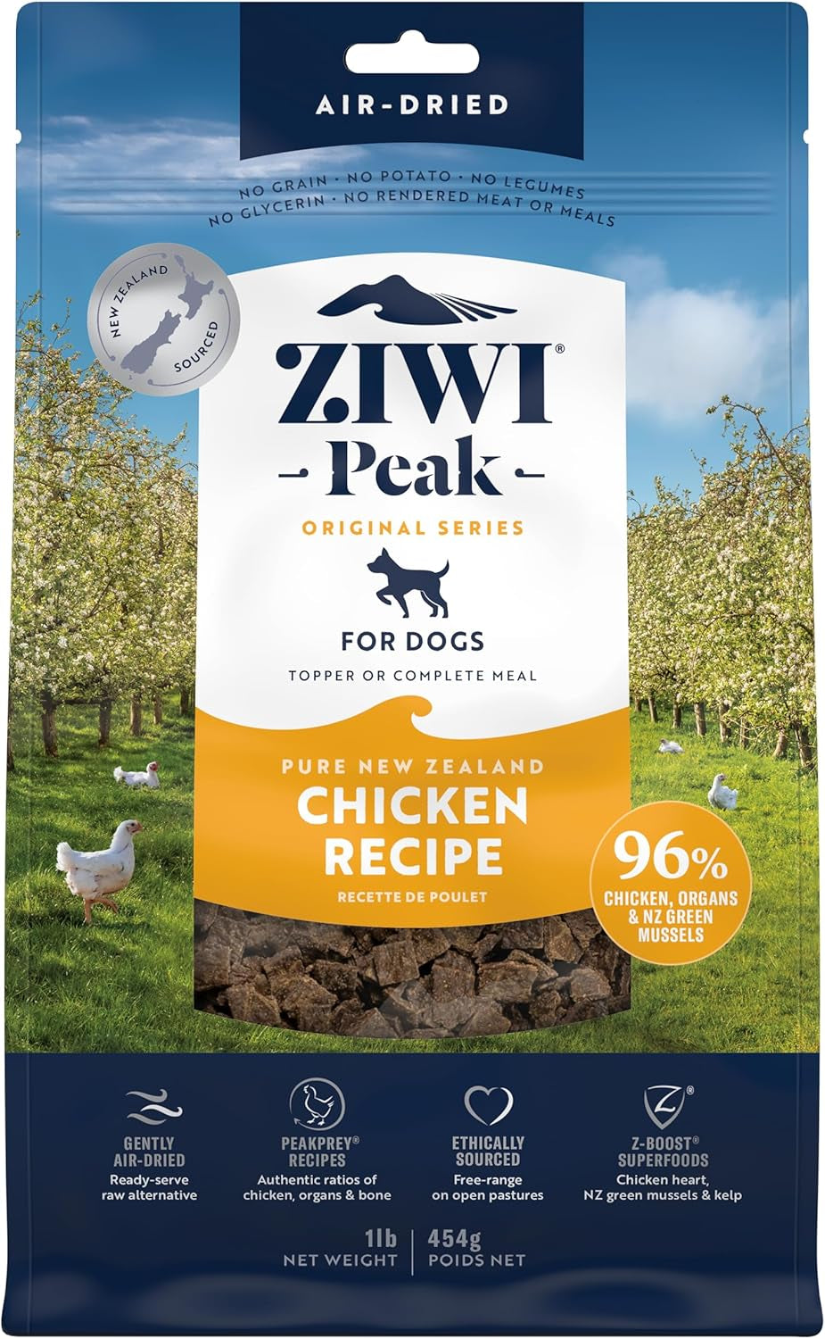 ZIWI Peak Air-Dried Dog Food - All Natural, High Protein, Grain Free, Limited Ingredient with Superfoods