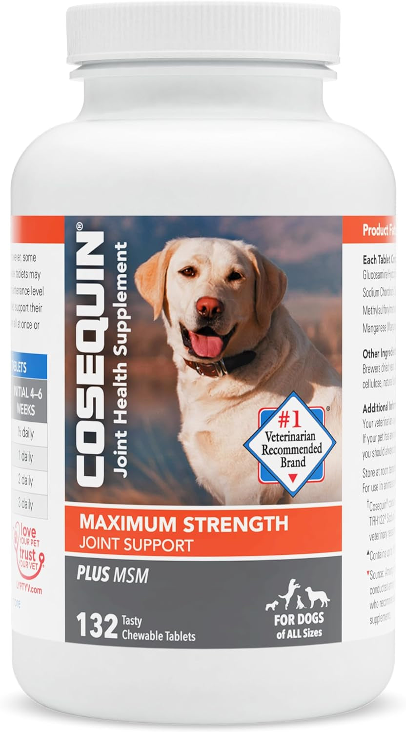 Laboratories Maximum Strength Joint Health Supplement for Dogs - with Glucosamine, Chondroitin, and MSM, 132 Chewable Tablets