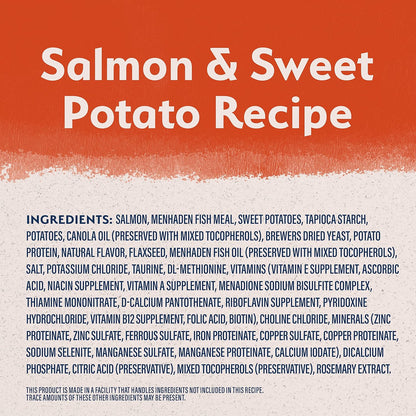 Limited Ingredient Adult Grain-Free Dry Dog Food, Salmon & Sweet Potato Recipe