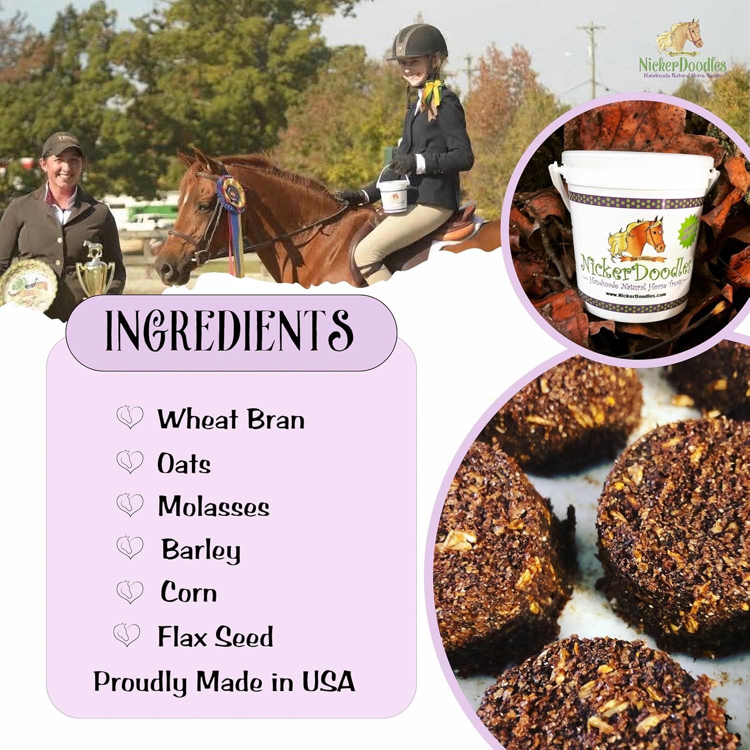 Horse Treats - 5 Lb Pail - Effortlessly Give Medications with Our Soft Baked Treats - Training Treats Are the Perfect Motivator - No Additives or Preservatives