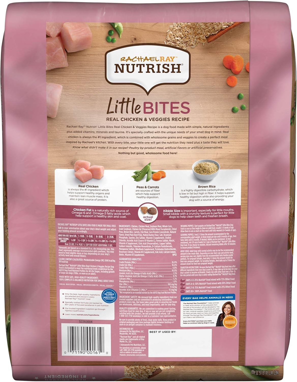 Rachael Ray Nutrish Little Bites Dry Dog Food, Chicken & Veggies Recipe for Small Breeds