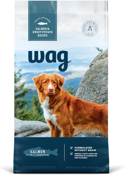 Amazon Brand - Wag Dry Dog Food Salmon & Sweet Potato, Grain Free