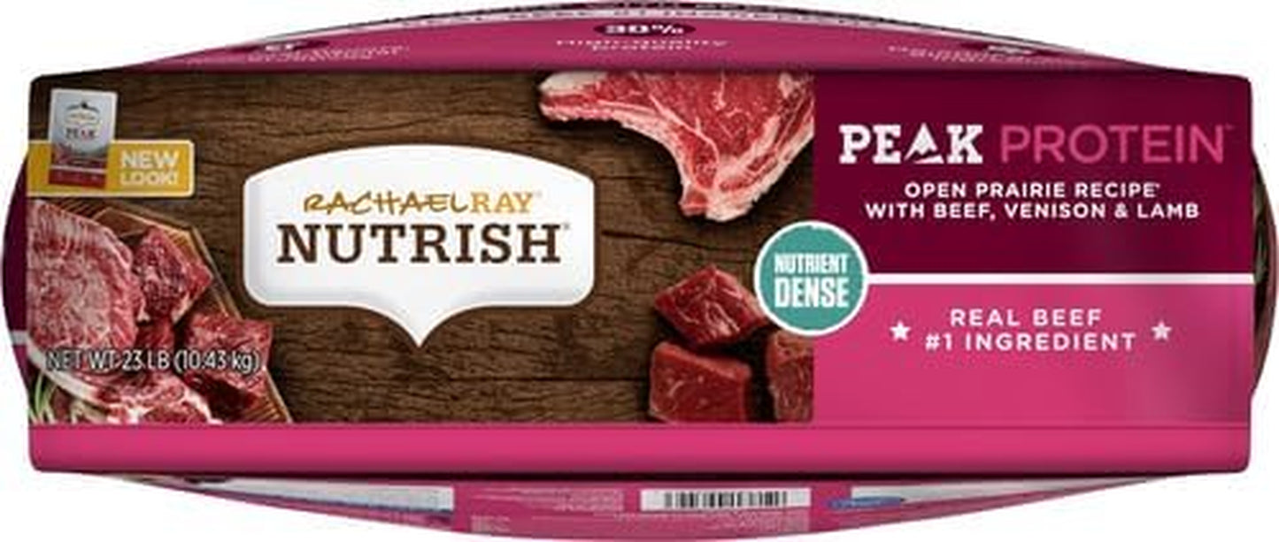 Rachael Ray Nutrish PEAK Natural Dry Dog Food, Open Prairie Recipe with Beef, Venison & Lamb, Grain Free (Packaging May Vary)