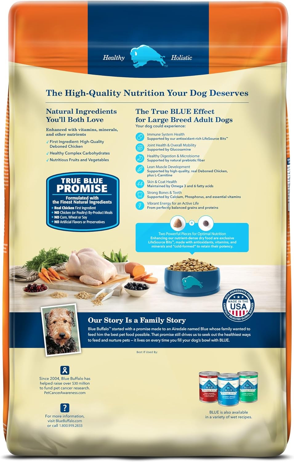 Blue Buffalo Life Protection Formula Large Breed Adult Dry Dog Food, Promotes Joint Health and Lean Muscles, Made with Natural Ingredients