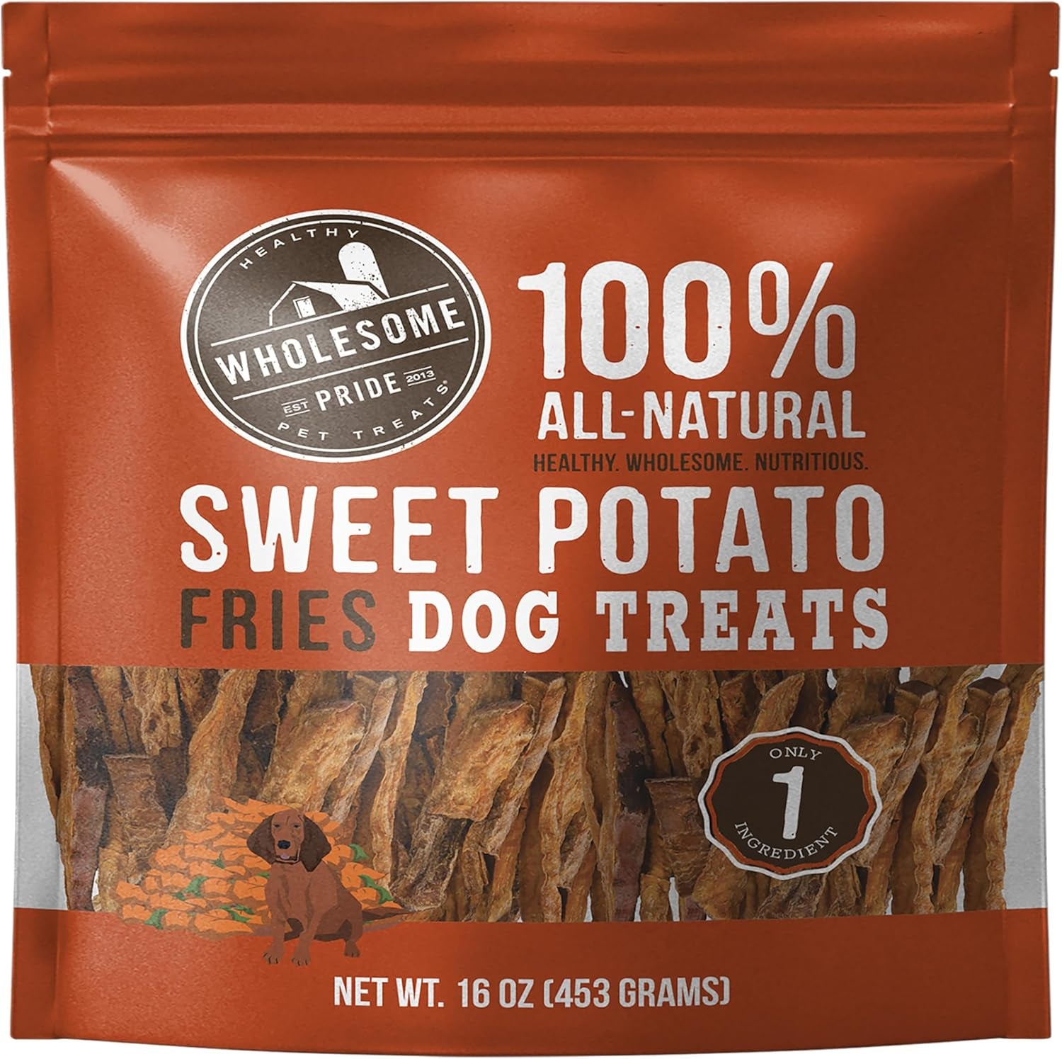 Wholesome Pride Sweet Potato All-Natural Single Ingredient Dog Treats