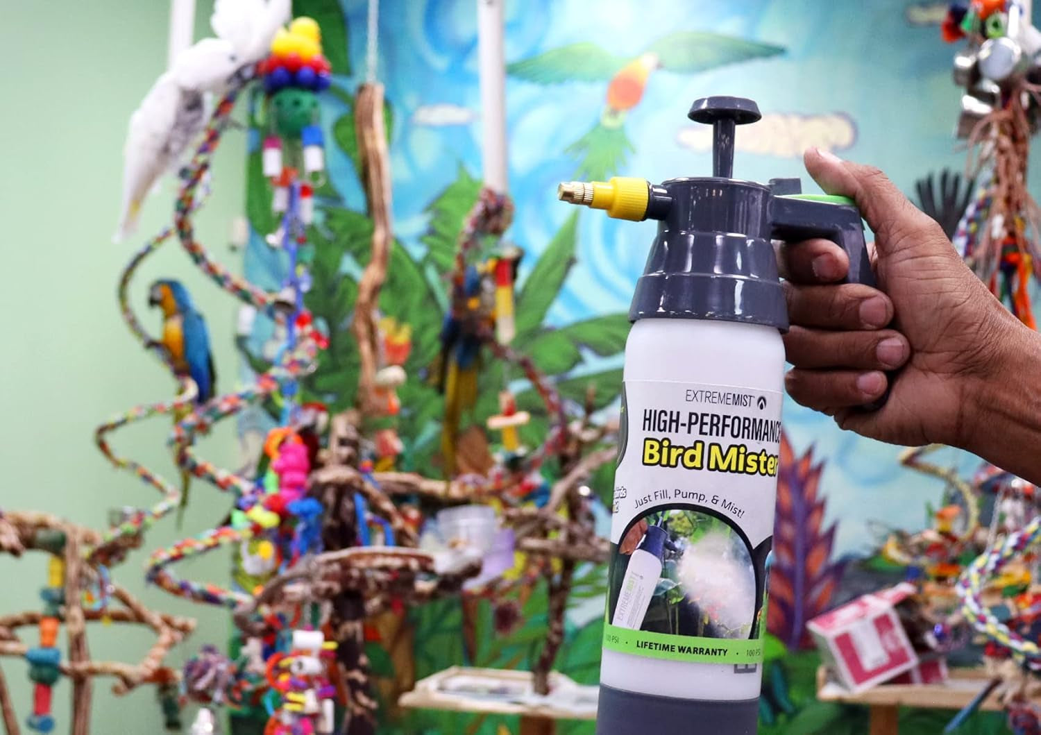 EXTREMEMIST High-Performance Bird Sprayer | Ultrafine Avian Pump Mister | Handheld Pet Bird Bath Mister | Adjustable Nozzle | Bird Cage Cleaner | Perfect for Macaws, Cockatiels, Parrots & More