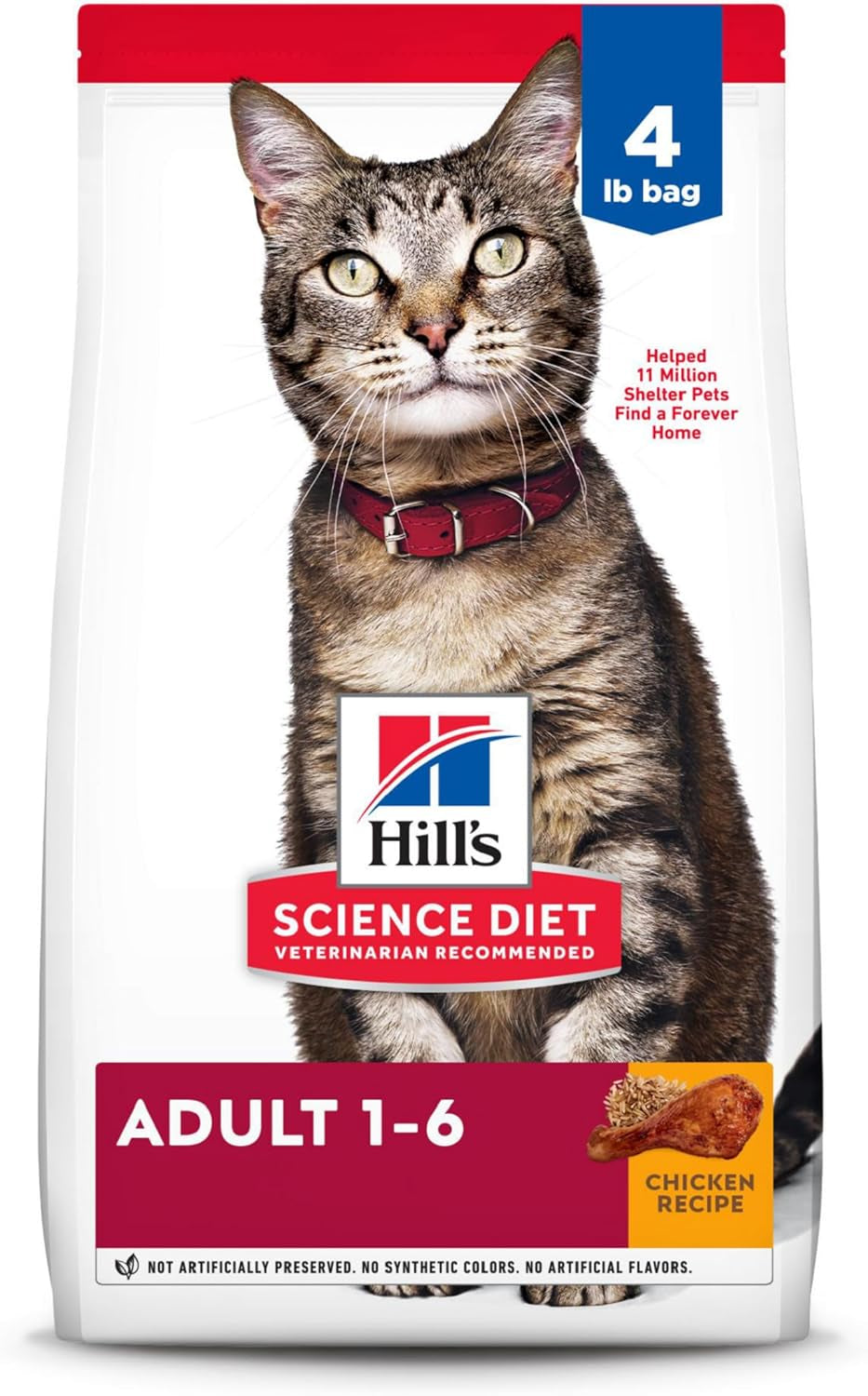 Hill'S Science Diet Adult 1-6, Adult 1-6 Premium Nutrition, Dry Cat Food, Chicken Recipe