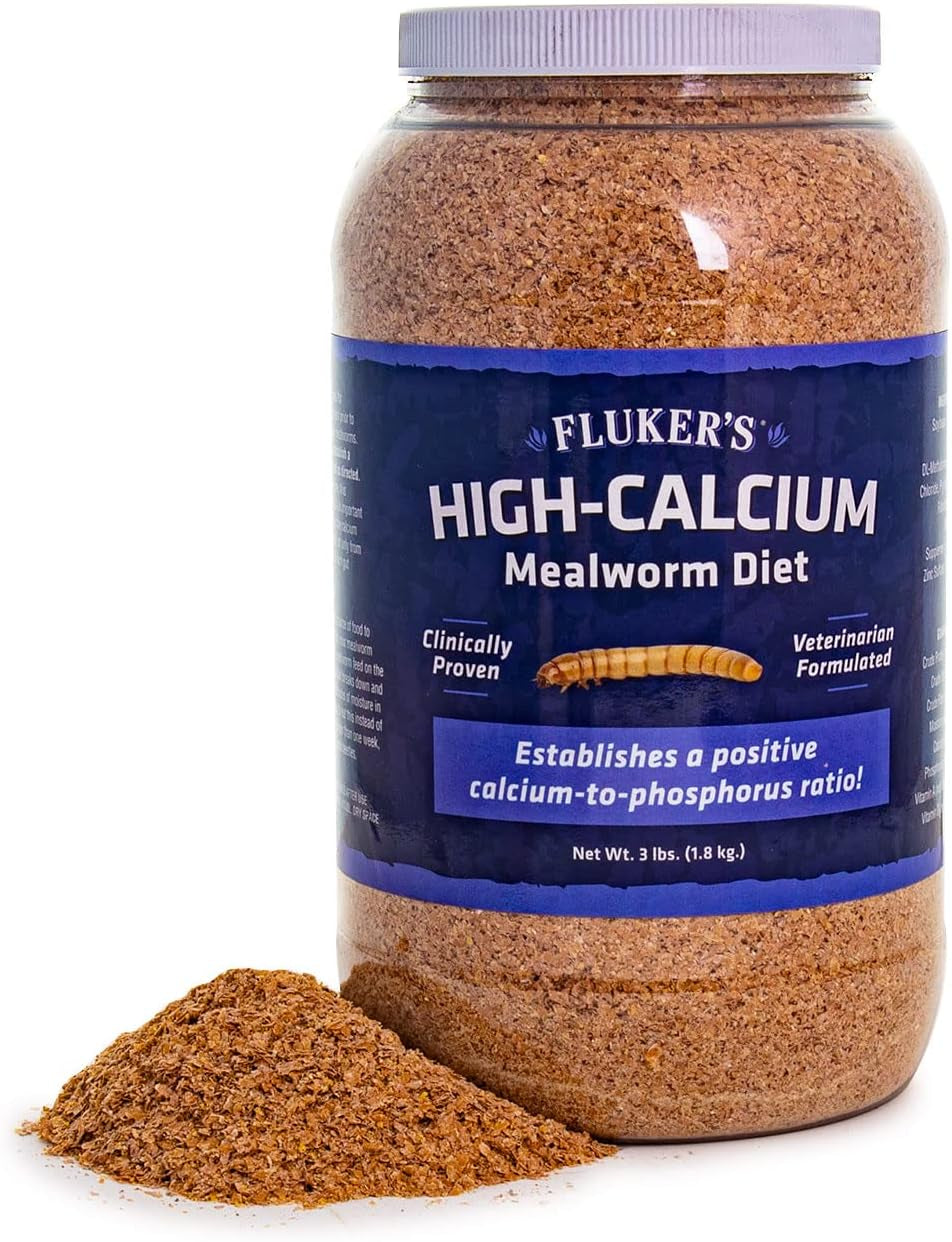 Fluker'S High Calcium Mealworm Diet, Can Be Used as a Gut-Loading Food or Bedding