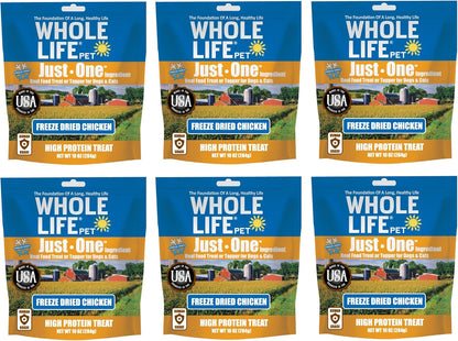 Whole Life Pet Just One Chicken Dog and Cat Value Packs - Human Grade, Freeze Dried, One Ingredient - Protein Rich, Grain Free, Made in the USA