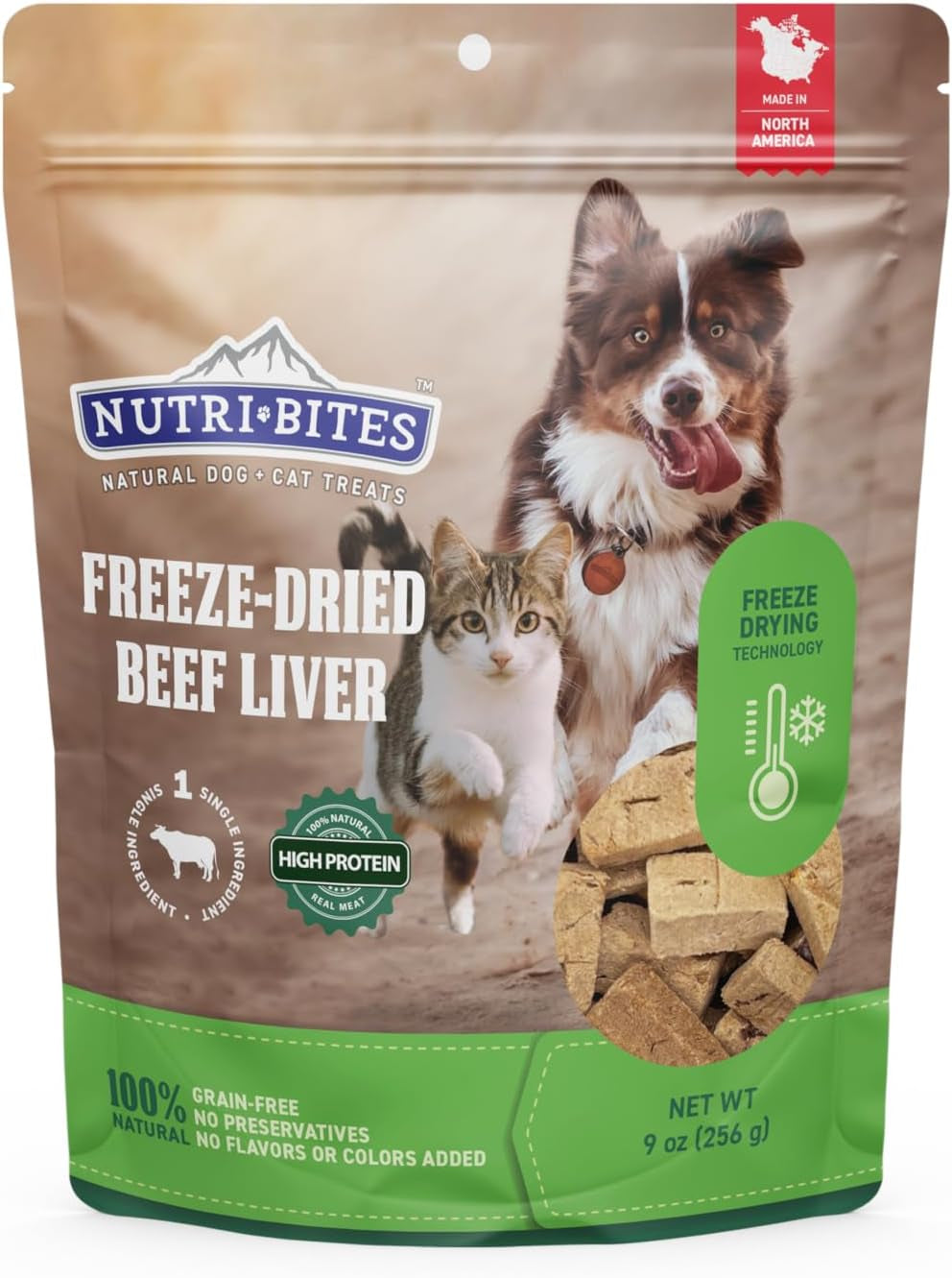 Nutri Bites Freeze Dried Dog & Cat Treats, Healthy Pet Training Treats or Food Topper, All Natural, Single Ingredient, High Protein, Premium Bulk Value Pack