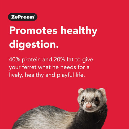 Zupreem Premium Daily Ferret Food, Made in USA, Complete Nutrition Diet, Highly Digestible, No Corn