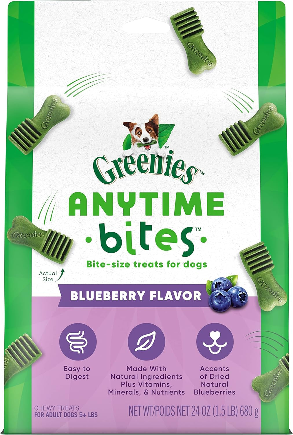 GREENIES ANYTIME BITES Dog Treats, Original Flavor