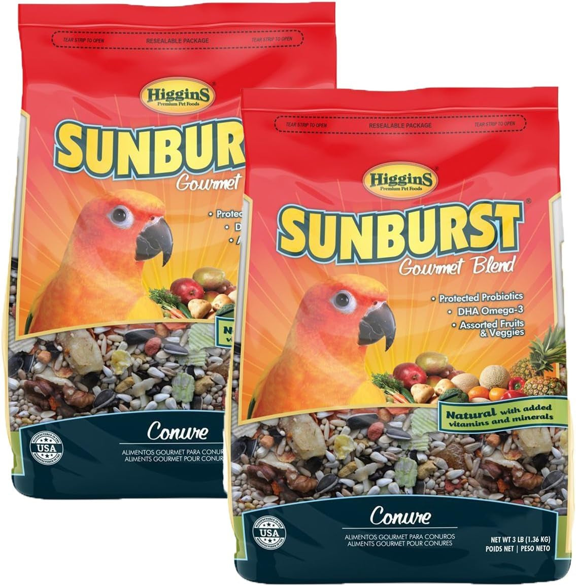 Higgins Sunburst Gourmet Food Mix for Conures