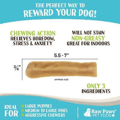 Raw Paws Yak Cheese Himalayan Yak Chews for Large Dogs, Large - Himalayan Cheese for Large Dogs - Yak Bones for Dogs - Yak Milk Bones for Dogs - Dog Cheese Chews Himalayan - Dog Yak Chews