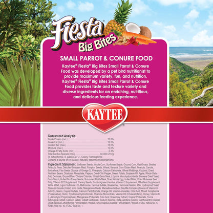 Kaytee Fiesta Big Bites Food for Small Pet Parrots and Conures