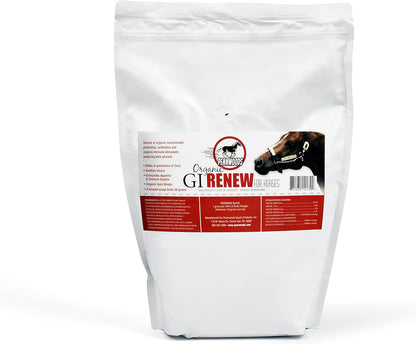 GI Renew, Probiotics for Equine, Immune and Appetite Stimulation, Prebiotics, Digestive Enzymes, Horse Supplement Providing Ulcer Relief and Organic Toxin Binder