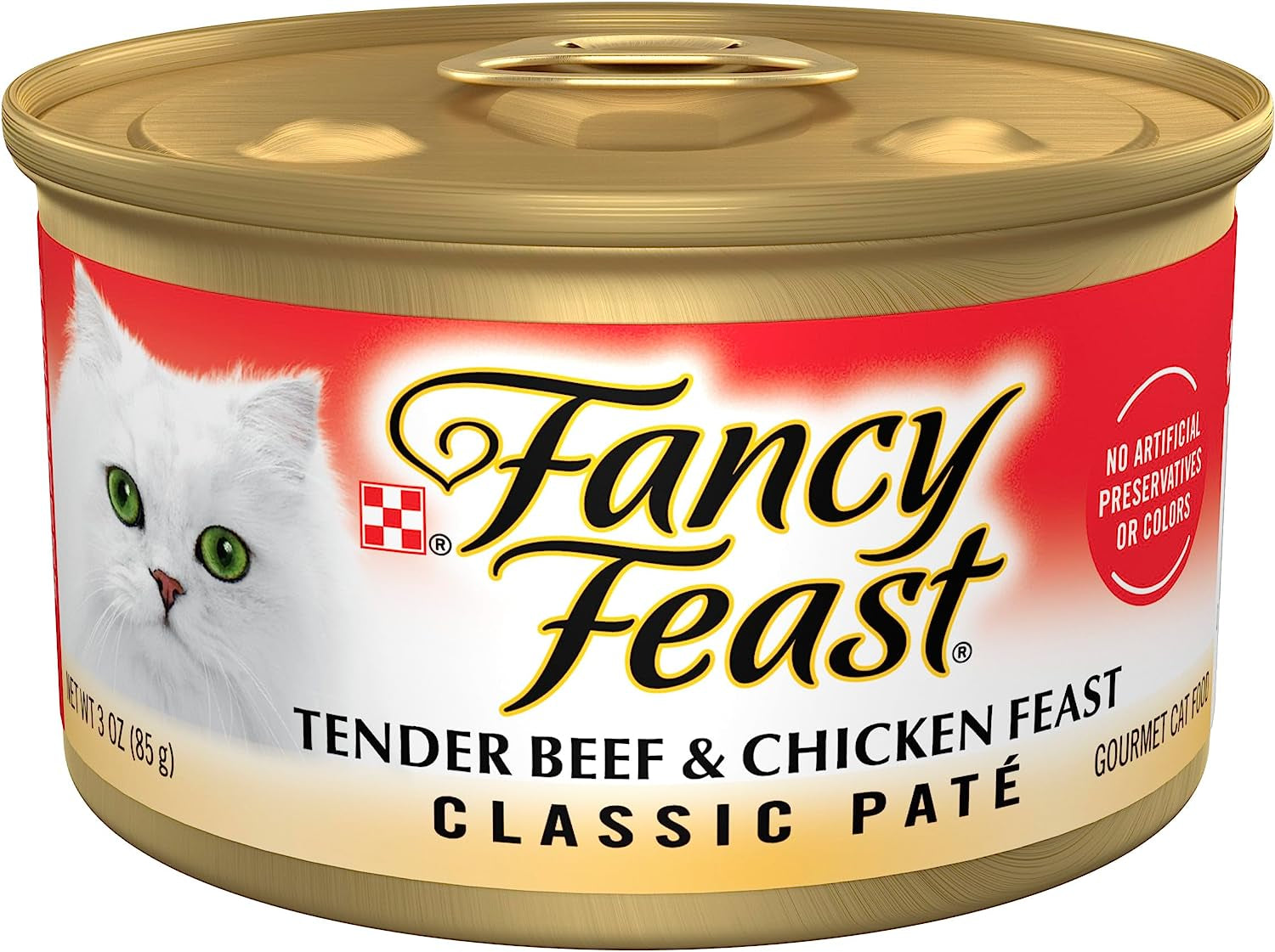 Poultry and Beef Feast Classic Pate Collection Grain Free Wet Cat Food Variety Pack - (Pack of 30) 3 Oz. Cans