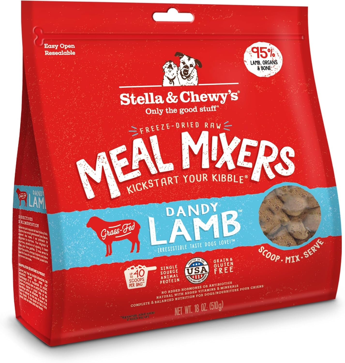 Stella & Chewy'S Freeze Dried Raw Chewy’S Chicken Meal Mixers - Dog Food Topper for Small & Large Breeds - Grain Free, Protein Rich Recipe