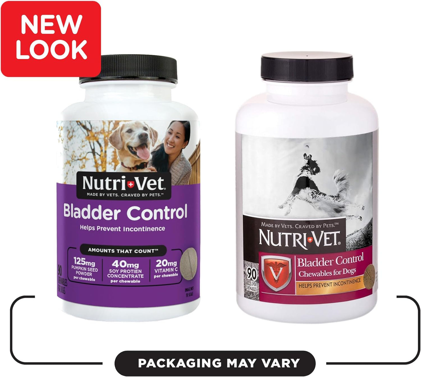 Nutri-Vet Bladder Control, Dog Bladder Control Supplement, Reduce Urinary Incontinence & Facilitate Bladder Emptying, 90 Chewable Tablets