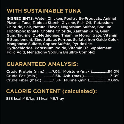 PERFECT PORTIONS Cuts in Gravy Adult Wet Cat Food Trays (24 Count, 48 Servings), Gourmet Salmon, Sustainable Tuna, and Delicate Whitefish & Tuna Entrée, Easy Peel Twin-Pack