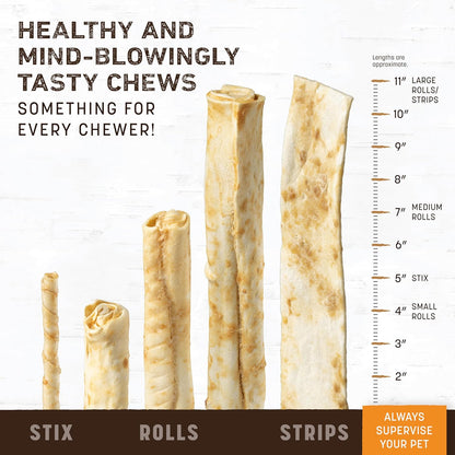 Earth Animal No Hide Stix Flavored Natural Rawhide Free Dog Chews Long Lasting Dog Chew Sticks, Dog Treats for Small Dogs and Cats, Great Dog Chews for Aggressive Chewers