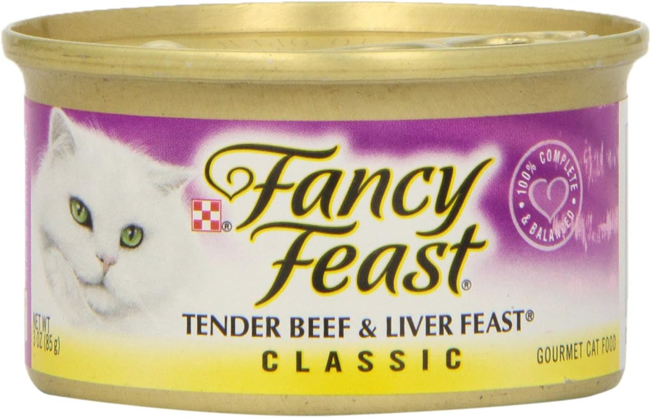 Poultry and Beef Feast Classic Pate Collection Grain Free Wet Cat Food Variety Pack - (Pack of 30) 3 Oz. Cans