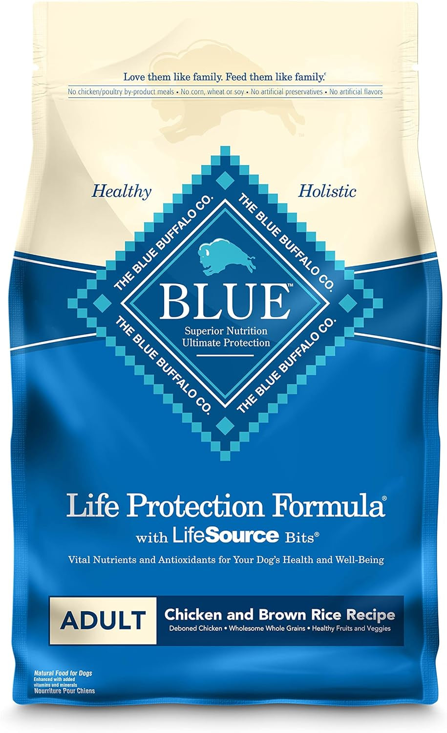 Life Protection Formula Adult Dry Dog Food, Helps Build and Maintain Strong Muscles, Made with Natural Ingredients, Chicken & Brown Rice Recipe, 30-Lb. Bag