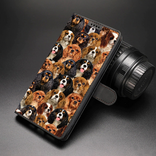 A Bunch Of Cavalier King Charles Spaniels - Wallet Case